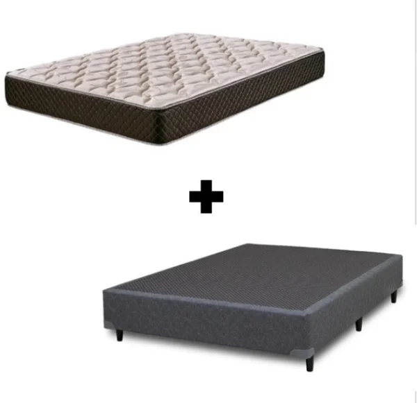 Colchón Cannon Exclusive Dens. 30kg  140x190x25+ Cubre colchon de regalo!! + Base de madera maciza con 7 patas