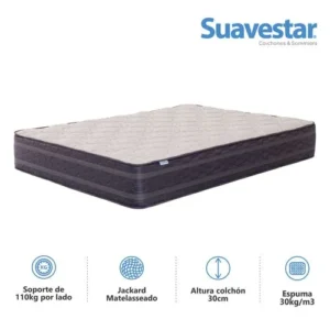 Colchón Suavestar Rockstar Pillow Top- 2 Plazas y 1/2 140x190x30
